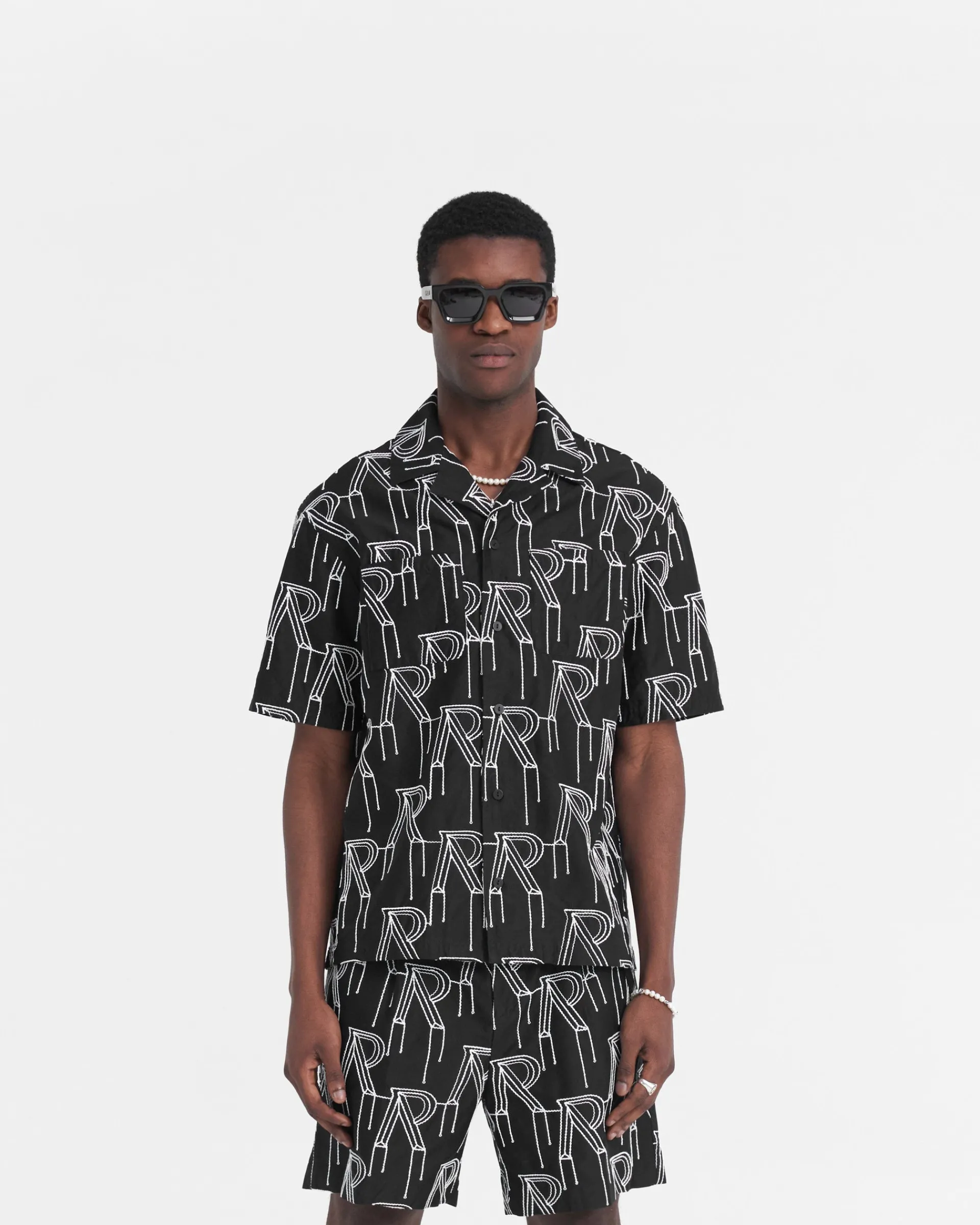 Represent Embroidered Initial Overshirt -> Shirts