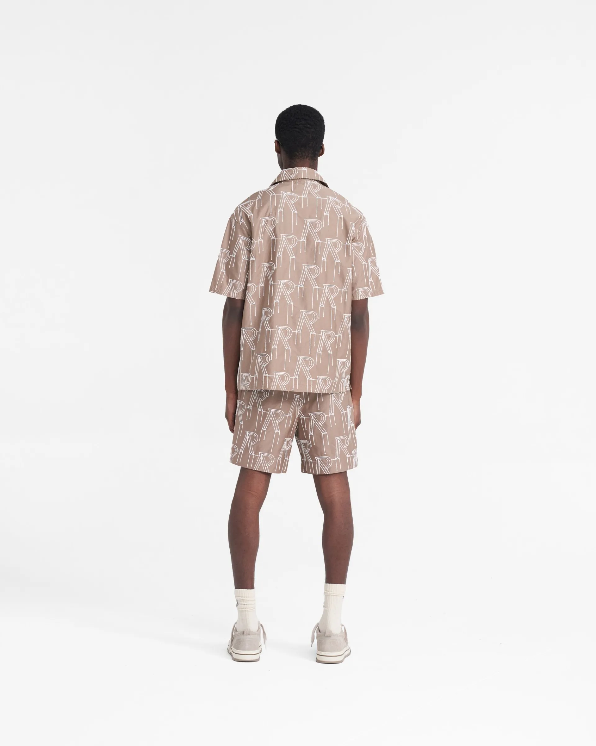 Represent Embroidered Initial Overshirt - Washed Taupe> Shirts