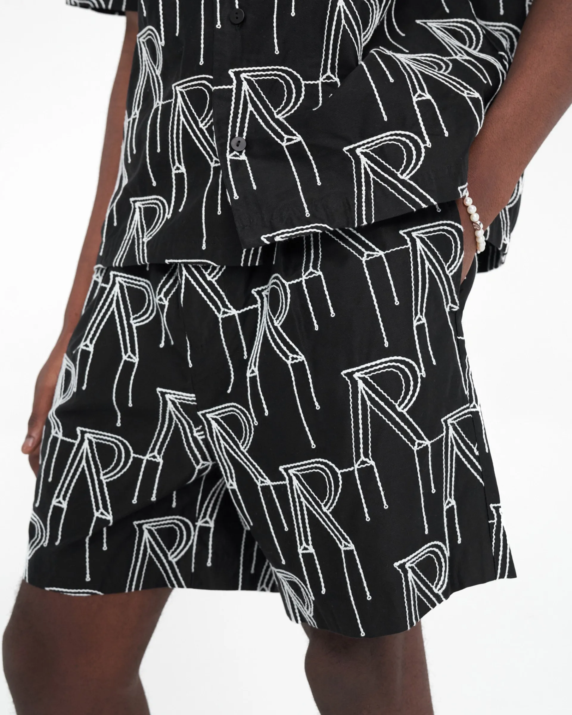 Represent Embroidered Initial Tailored Short -> Shorts