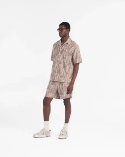 Represent Embroidered Initial Tailored Short - Washed Taupe><noscript><img width=