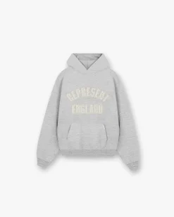 Represent England Applique Hoodie - Grey Marl> Hoodies