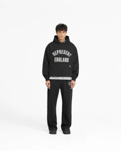 Represent England Applique Hoodie - Jet Black><noscript><img width=