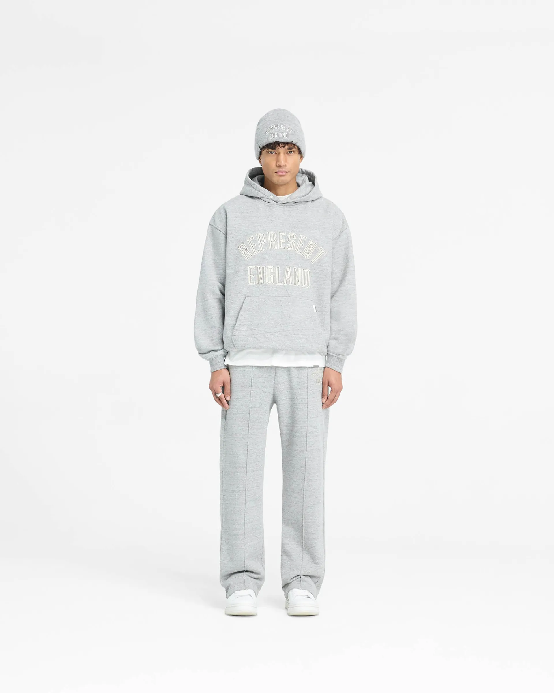 Represent England Applique Hoodie - Grey Marl> Hoodies