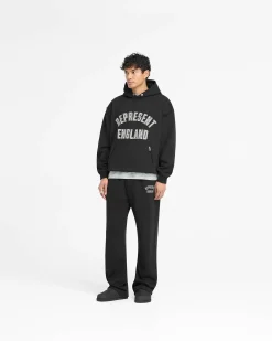 Represent England Applique Hoodie - Jet Black><noscript><img width=
