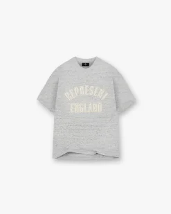 Represent England Applique T-Shirt - Grey Marl> T-Shirts