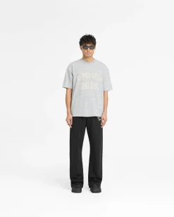 Represent England Applique T-Shirt - Grey Marl><noscript><img width=