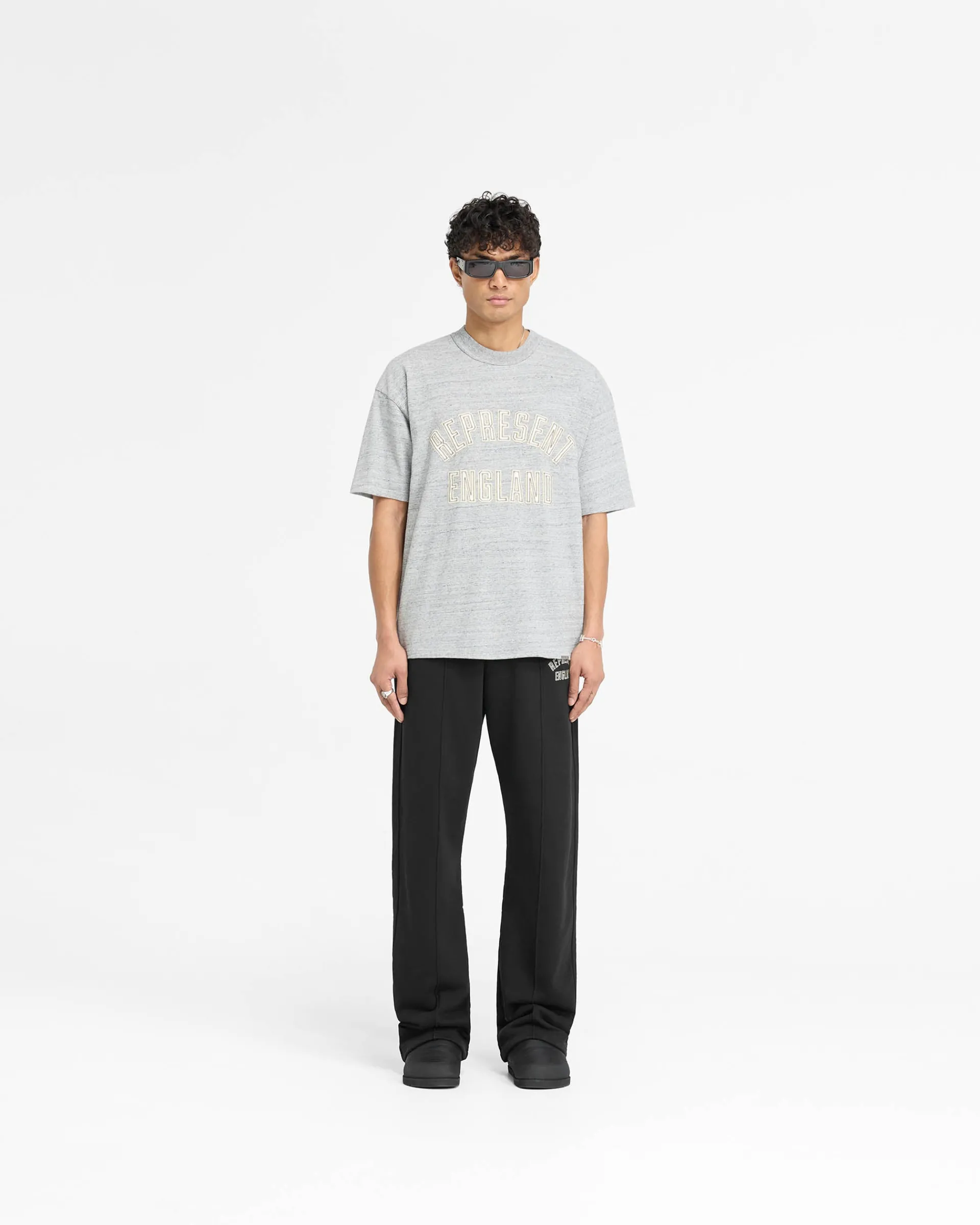 Represent England Applique T-Shirt - Grey Marl> T-Shirts