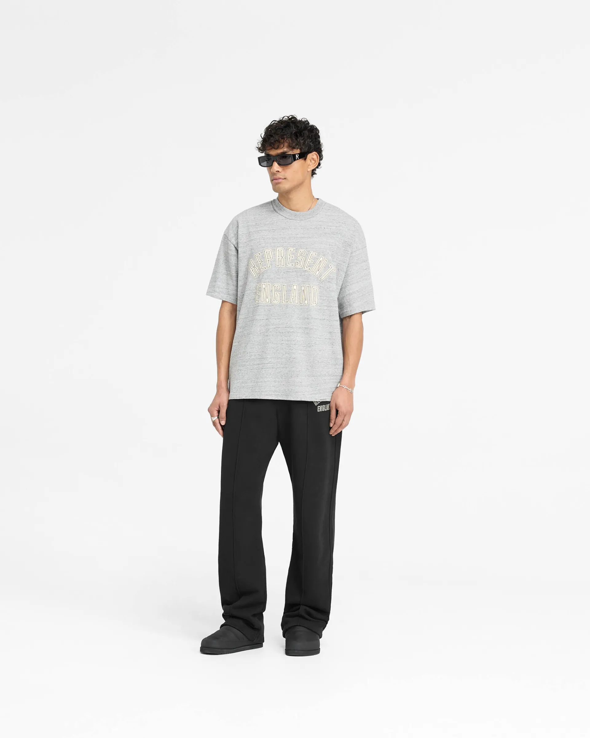 Represent England Applique T-Shirt - Grey Marl> T-Shirts