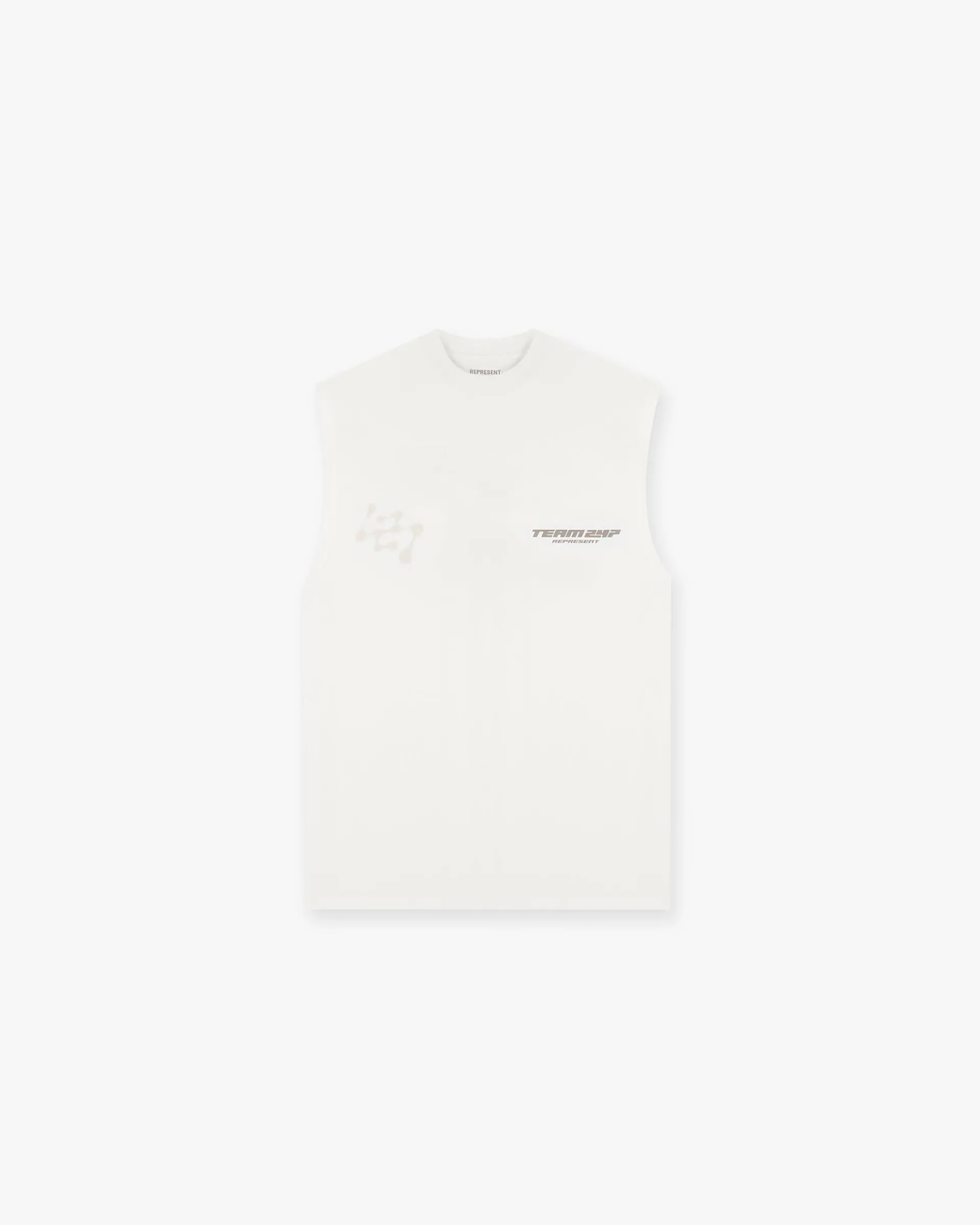 Represent 247 Future Terrains Oversized Tank - Flat White> T-Shirts