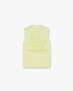 Represent 247 Future Terrains Oversized Tank - Shadow Lime> T-Shirts