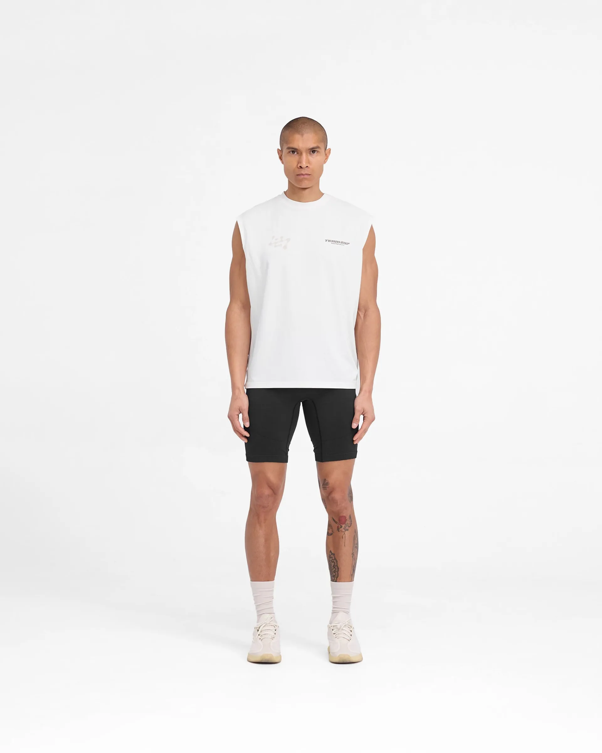 Represent 247 Future Terrains Oversized Tank - Flat White> T-Shirts