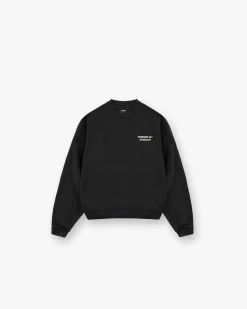 Represent 247 Gymnasium Boxy Sweater - Off Black> Sweaters