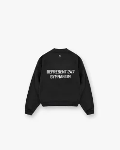 Represent 247 Gymnasium Boxy Sweater - Off Black> Sweaters
