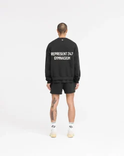 Represent 247 Gymnasium Boxy Sweater - Off Black><noscript><img width=