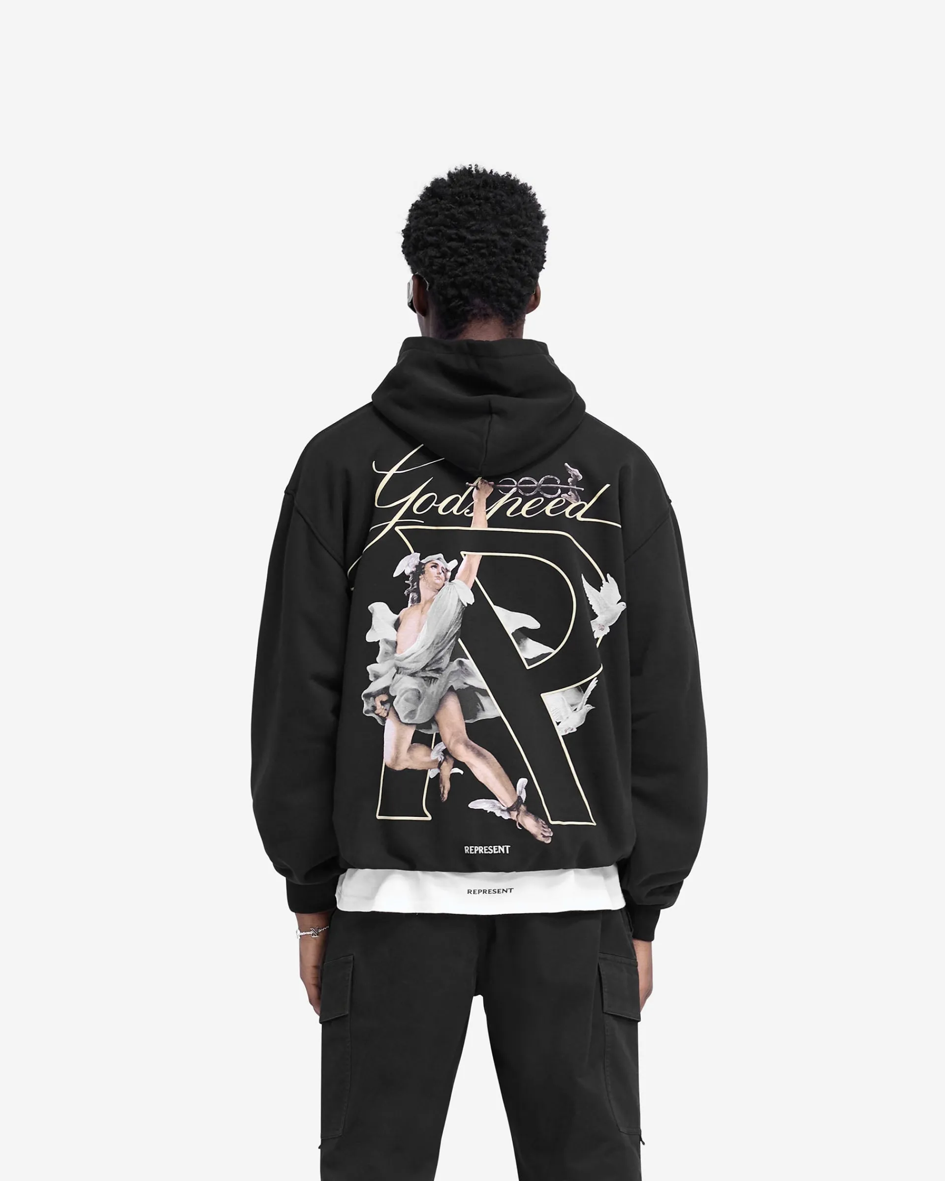 Represent Hermes Hoodie - Jet Black> Hoodies