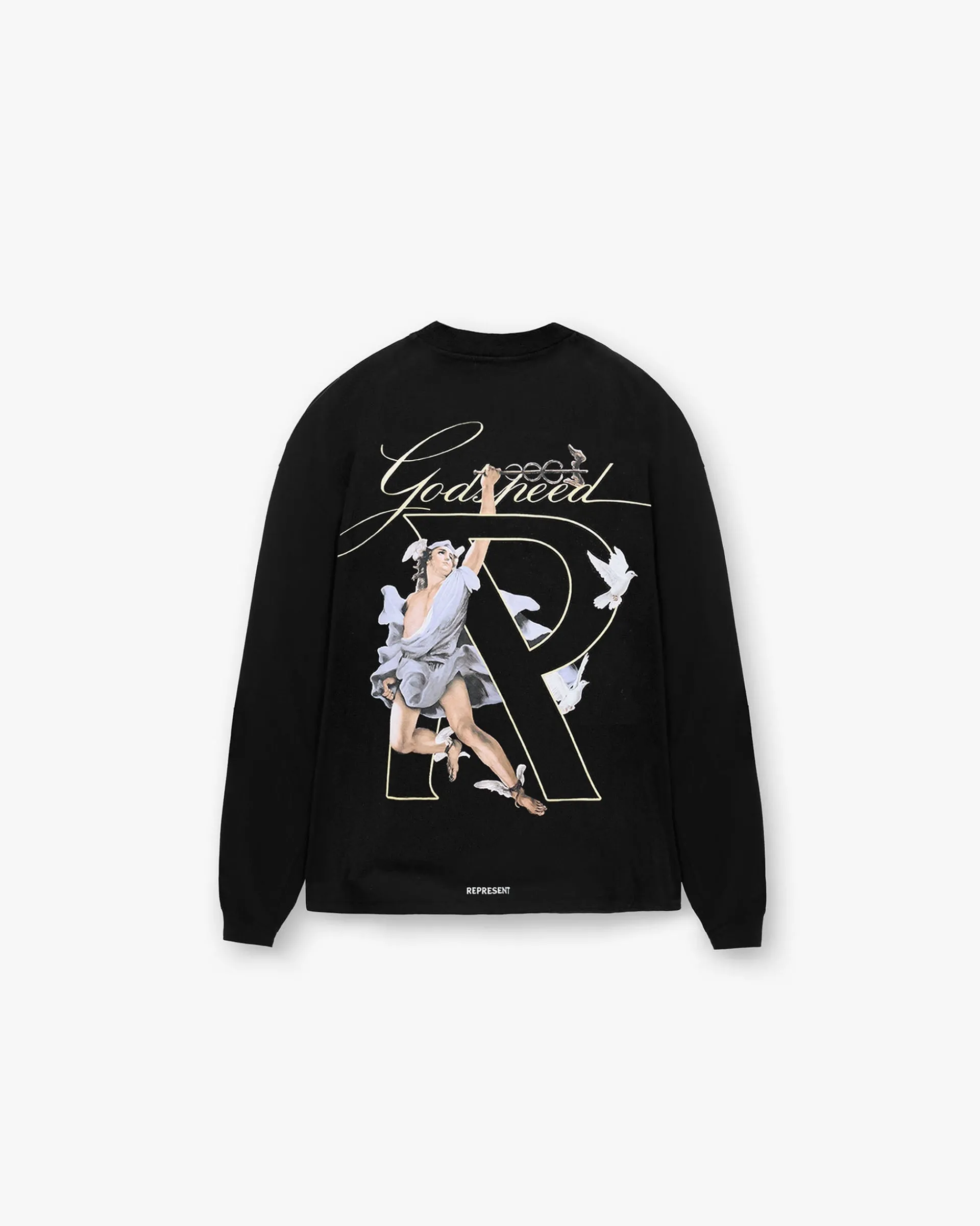 Represent Hermes Long Sleeve T-Shirt - Jet Black> T-Shirts