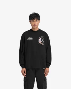 Represent Hermes Long Sleeve T-Shirt - Jet Black><noscript><img width=