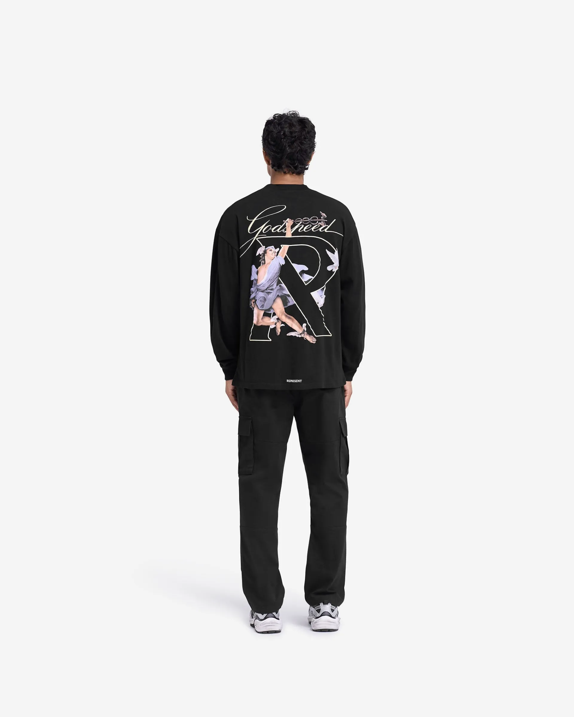 Represent Hermes Long Sleeve T-Shirt - Jet Black> T-Shirts
