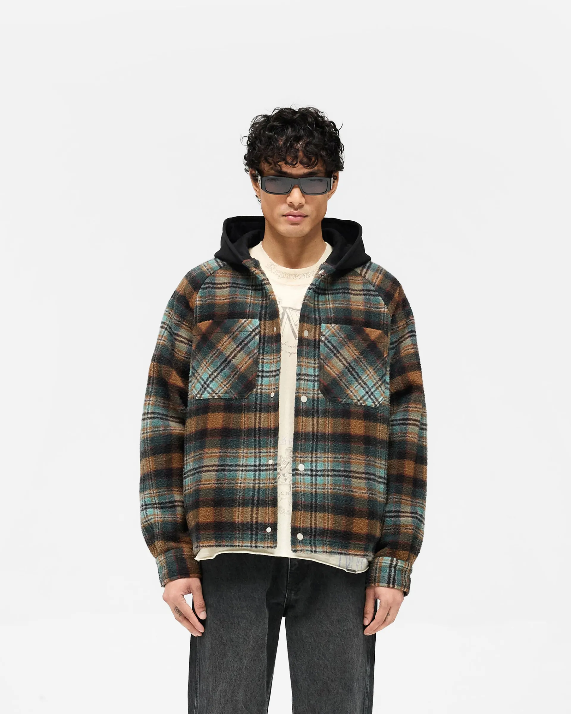 Represent Hooded Overshirt -> Shirts