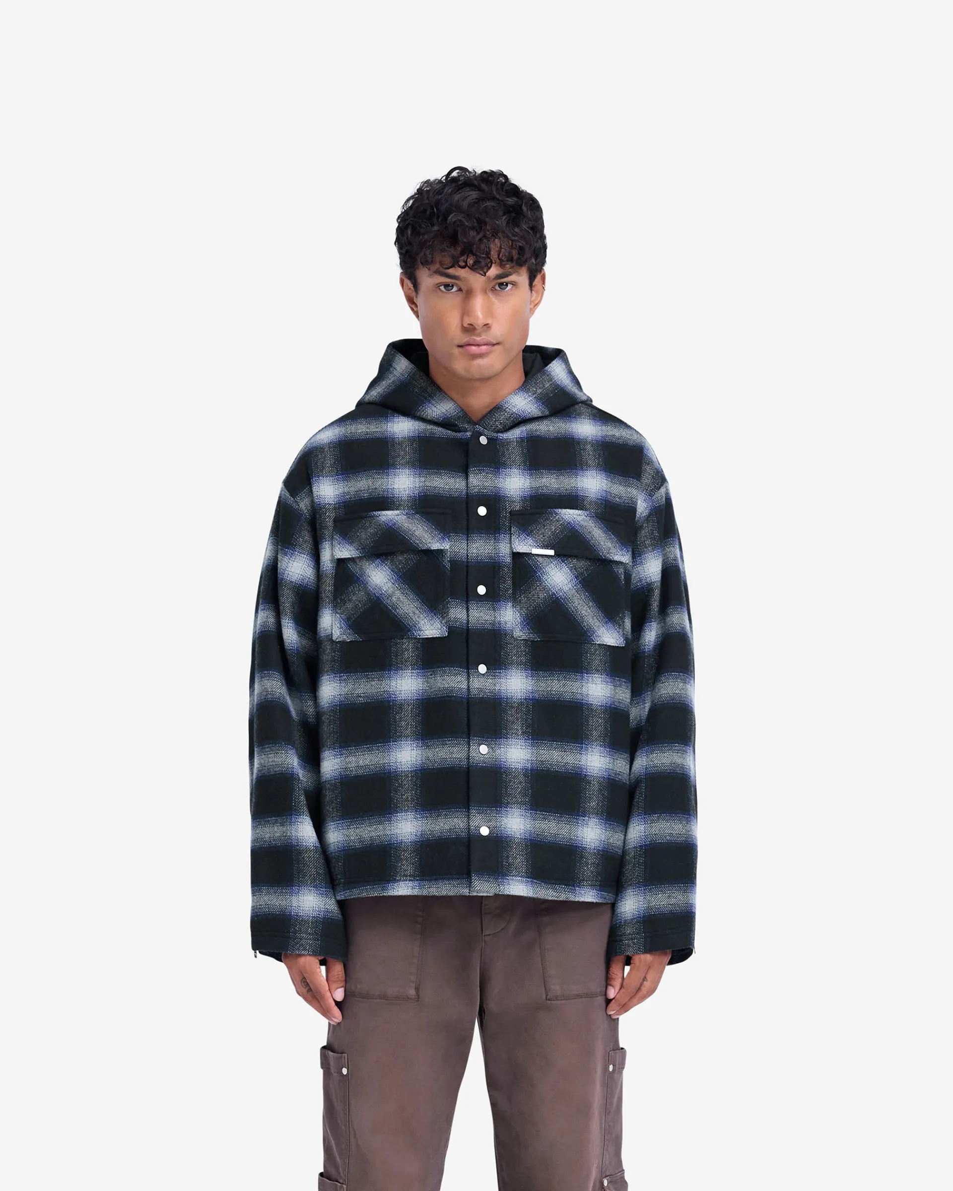 Represent Hooded Overshirt - Midnight Navy> Shirts