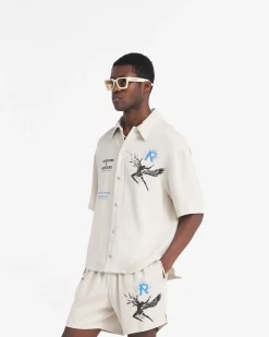 Represent Icarus Short Sleeve Shirt - Off White><noscript><img width=