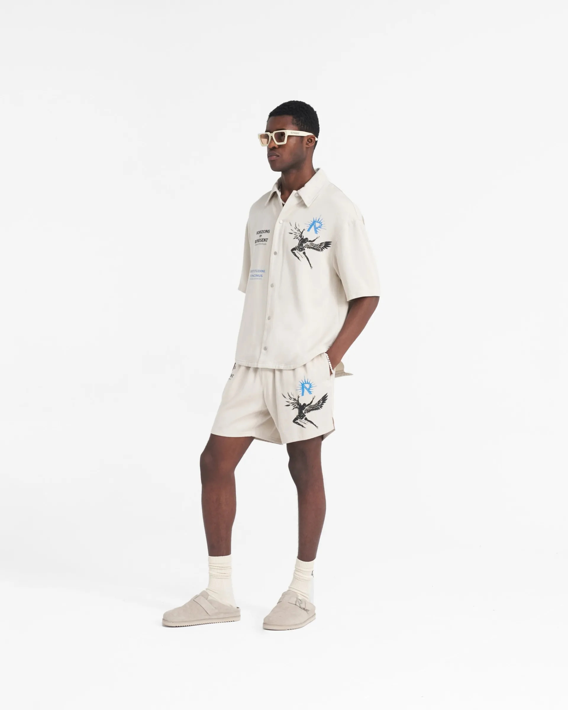 Represent Icarus Short Sleeve Shirt - Off White> Shirts