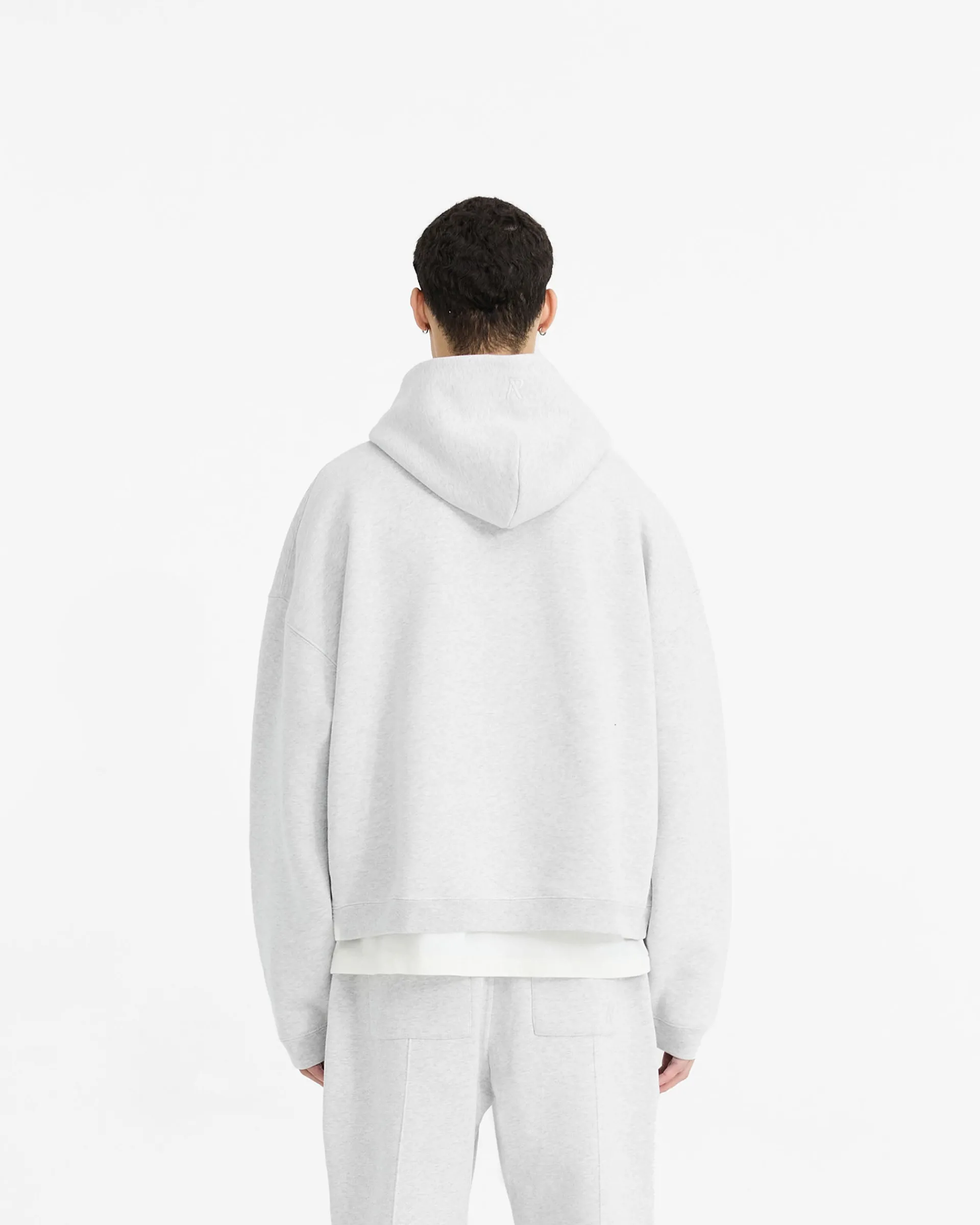 Represent Initial Boxy Hoodie - Ice Grey Marl> Hoodies