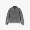 Represent Initial Boxy Quarter Zip - Vintage Grey> Sweaters