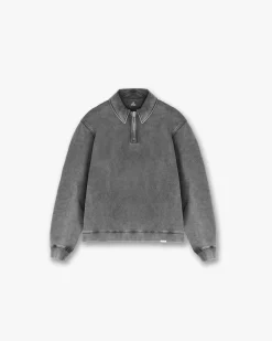 Represent Initial Boxy Quarter Zip - Vintage Grey> Sweaters
