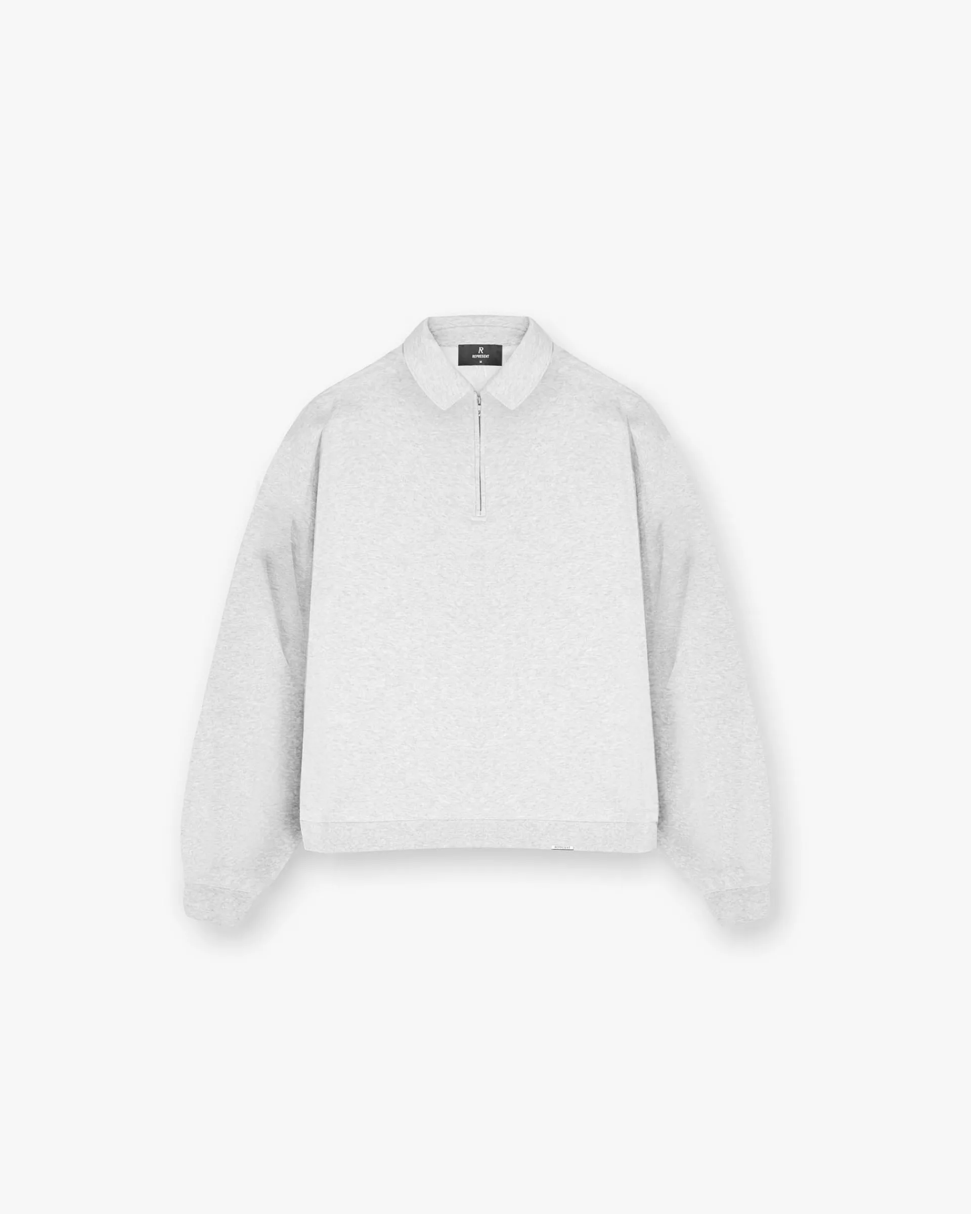 Represent Initial Boxy Quarter Zip - Ice Grey Marl> Sweaters