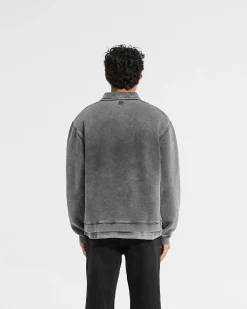 Represent Initial Boxy Quarter Zip - Vintage Grey><noscript><img width=