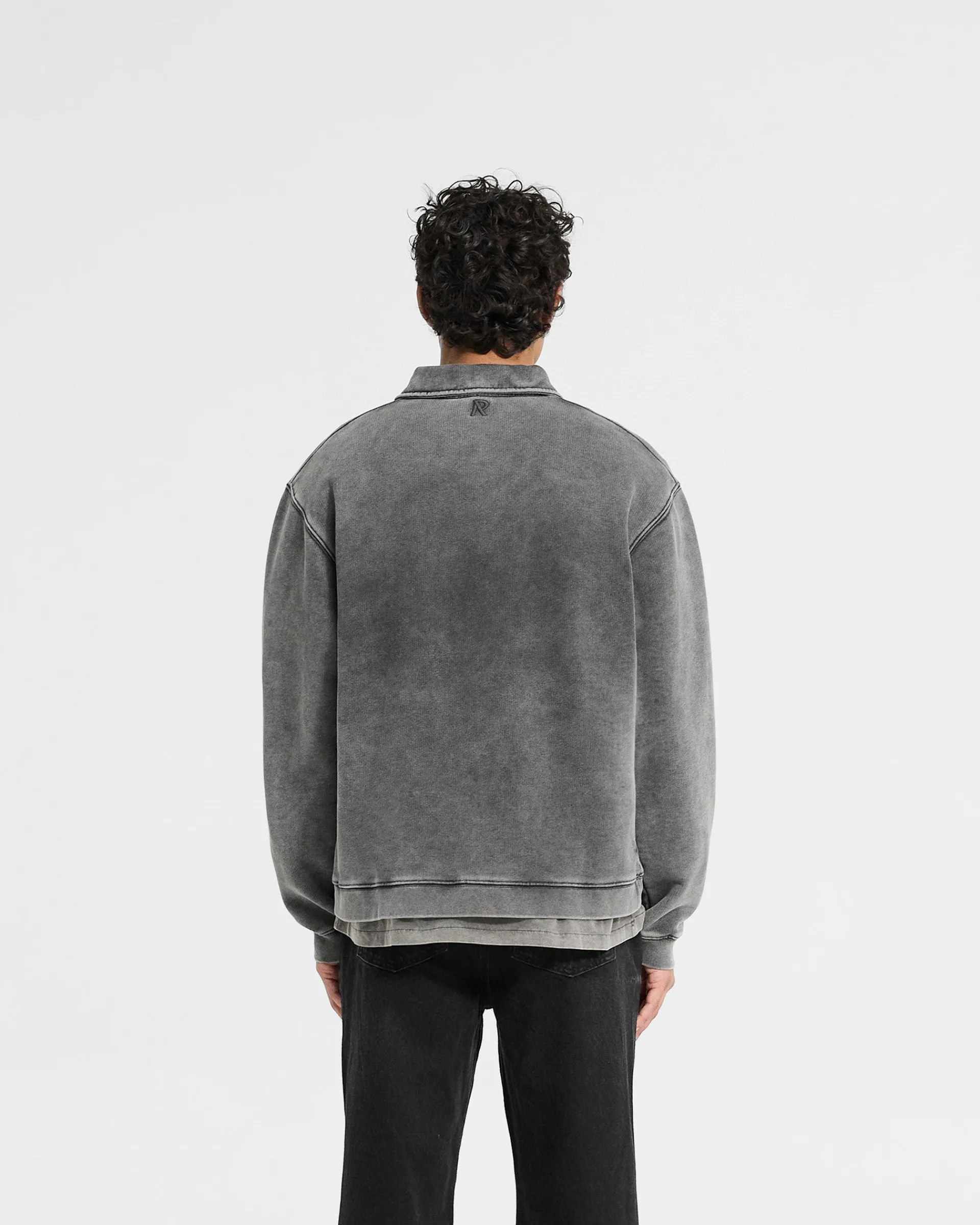 Represent Initial Boxy Quarter Zip - Vintage Grey> Sweaters