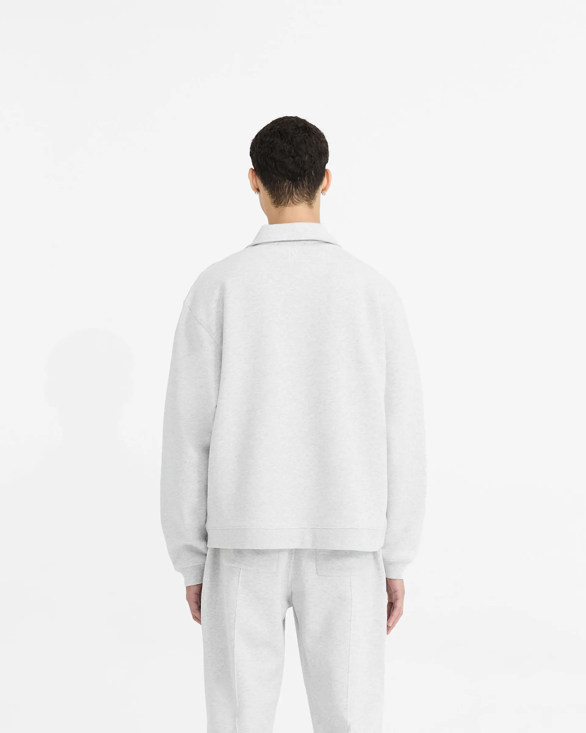 Represent Initial Boxy Quarter Zip - Ice Grey Marl> Sweaters