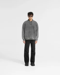 Represent Initial Boxy Quarter Zip - Vintage Grey><noscript><img width=