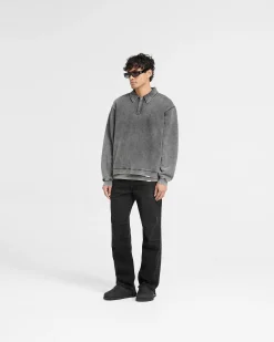 Represent Initial Boxy Quarter Zip - Vintage Grey><noscript><img width=