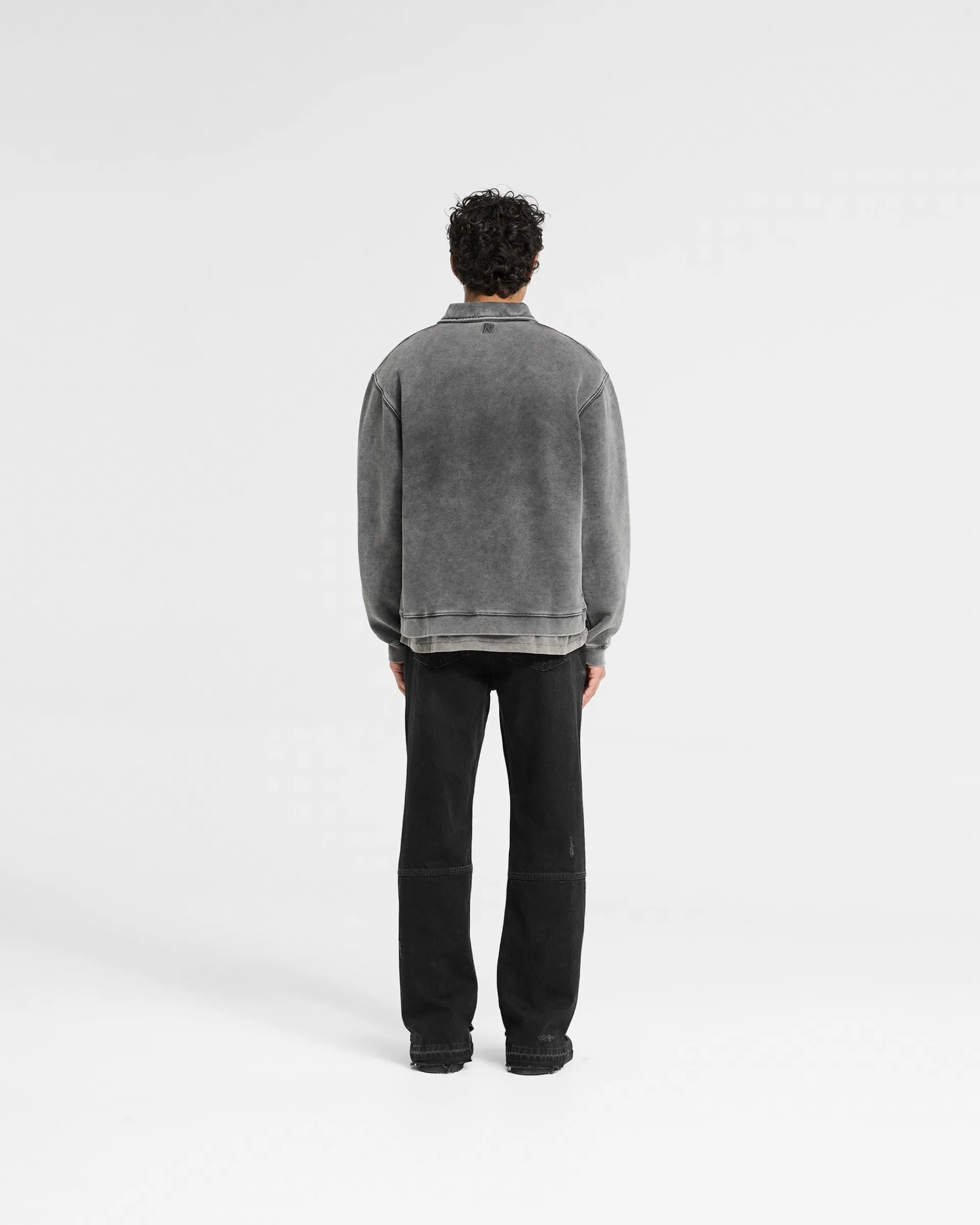 Represent Initial Boxy Quarter Zip - Vintage Grey> Sweaters
