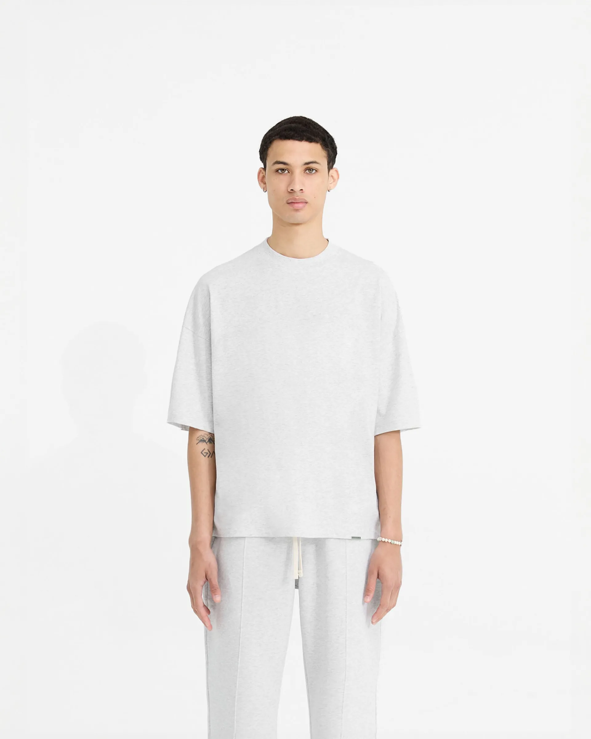 Represent Initial Boxy T-Shirt - Ice Grey Marl> T-Shirts