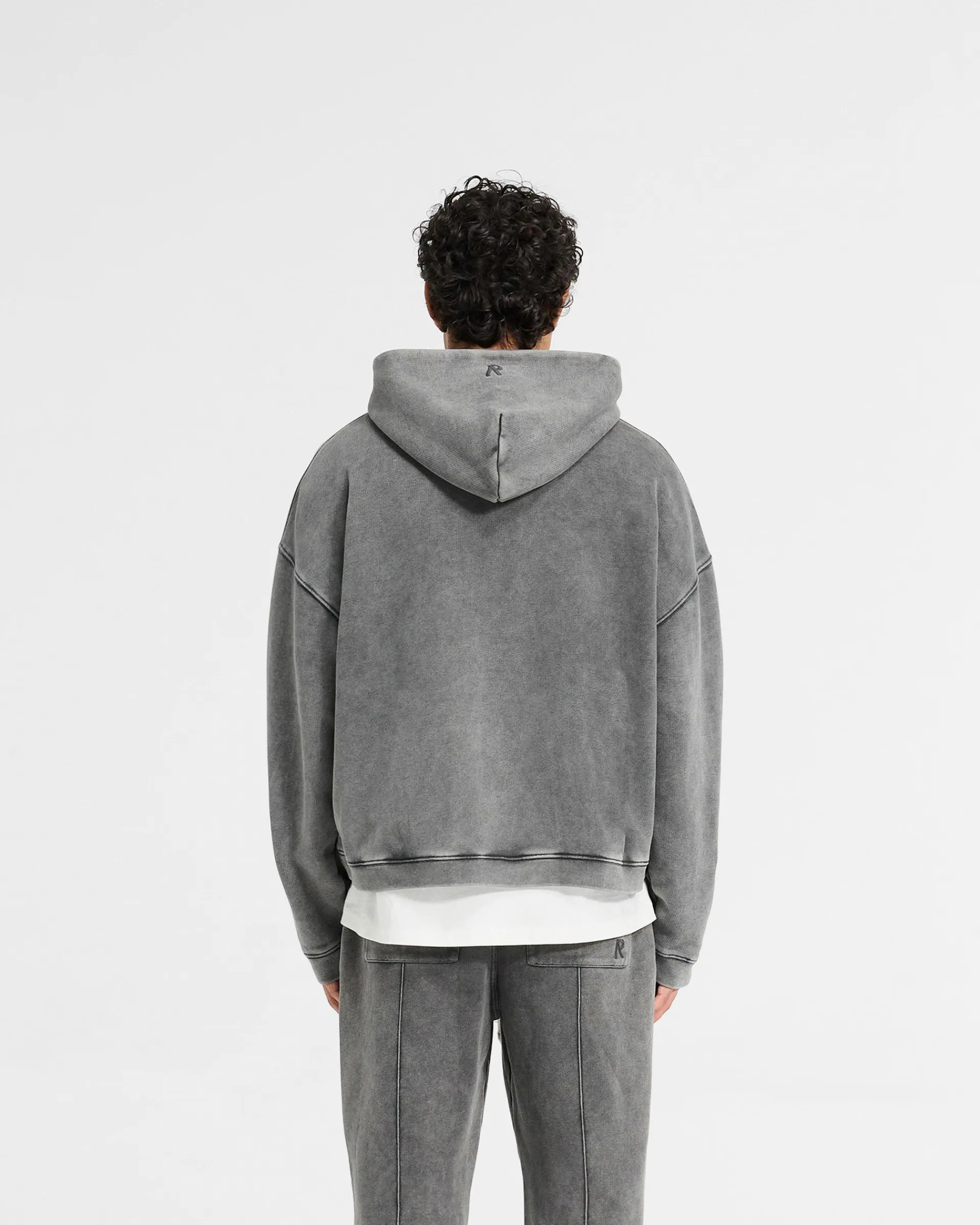 Represent Initial Boxy Zip Through Hoodie - Vintage Grey> Hoodies