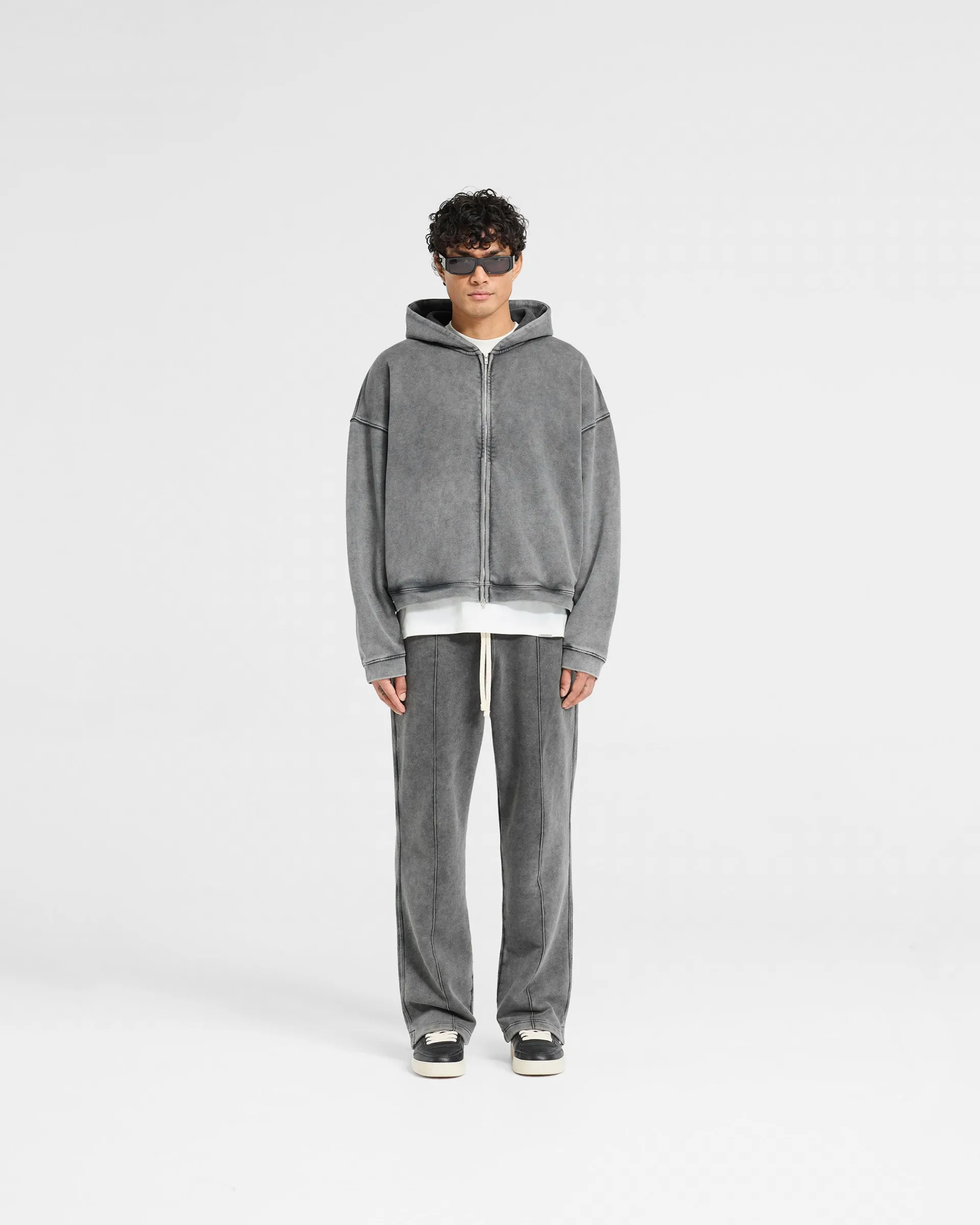 Represent Initial Boxy Zip Through Hoodie - Vintage Grey> Hoodies