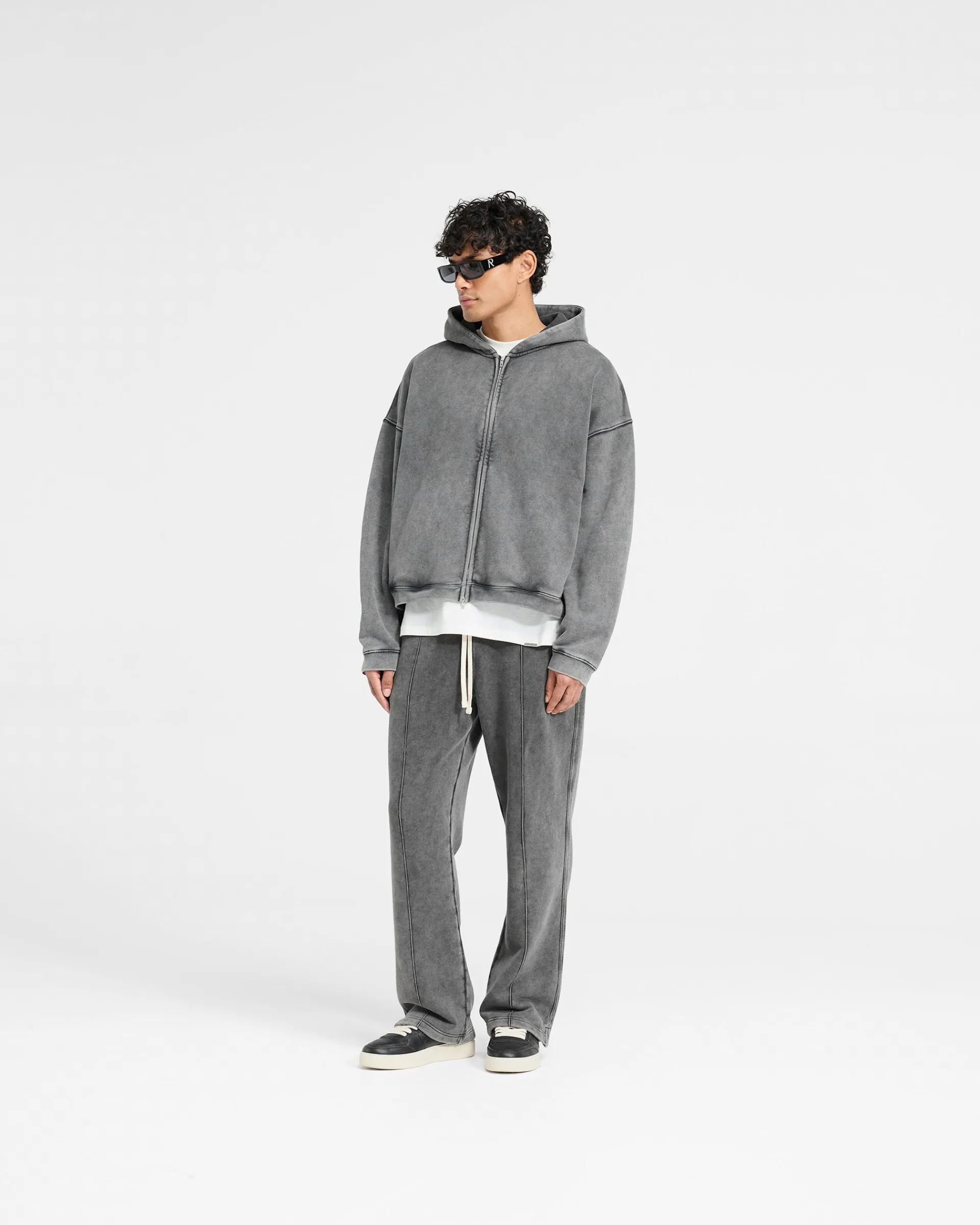 Represent Initial Boxy Zip Through Hoodie - Vintage Grey> Hoodies