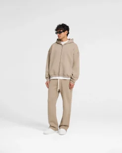 Represent Initial Boxy Zip Through Hoodie -><noscript><img width=
