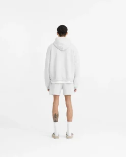 Represent Initial Boxy Zip Through Hoodie - Ice Grey Marl><noscript><img width=