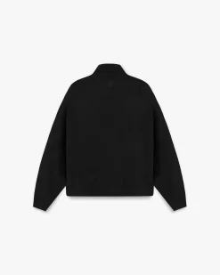 Represent Initial Knitted Track Jacket - Jet Black> Knitwear