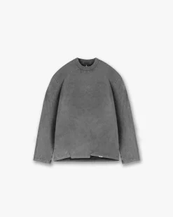 Represent Initial Long Sleeve Open Cuff T-Shirt - Vintage Grey> T-Shirts