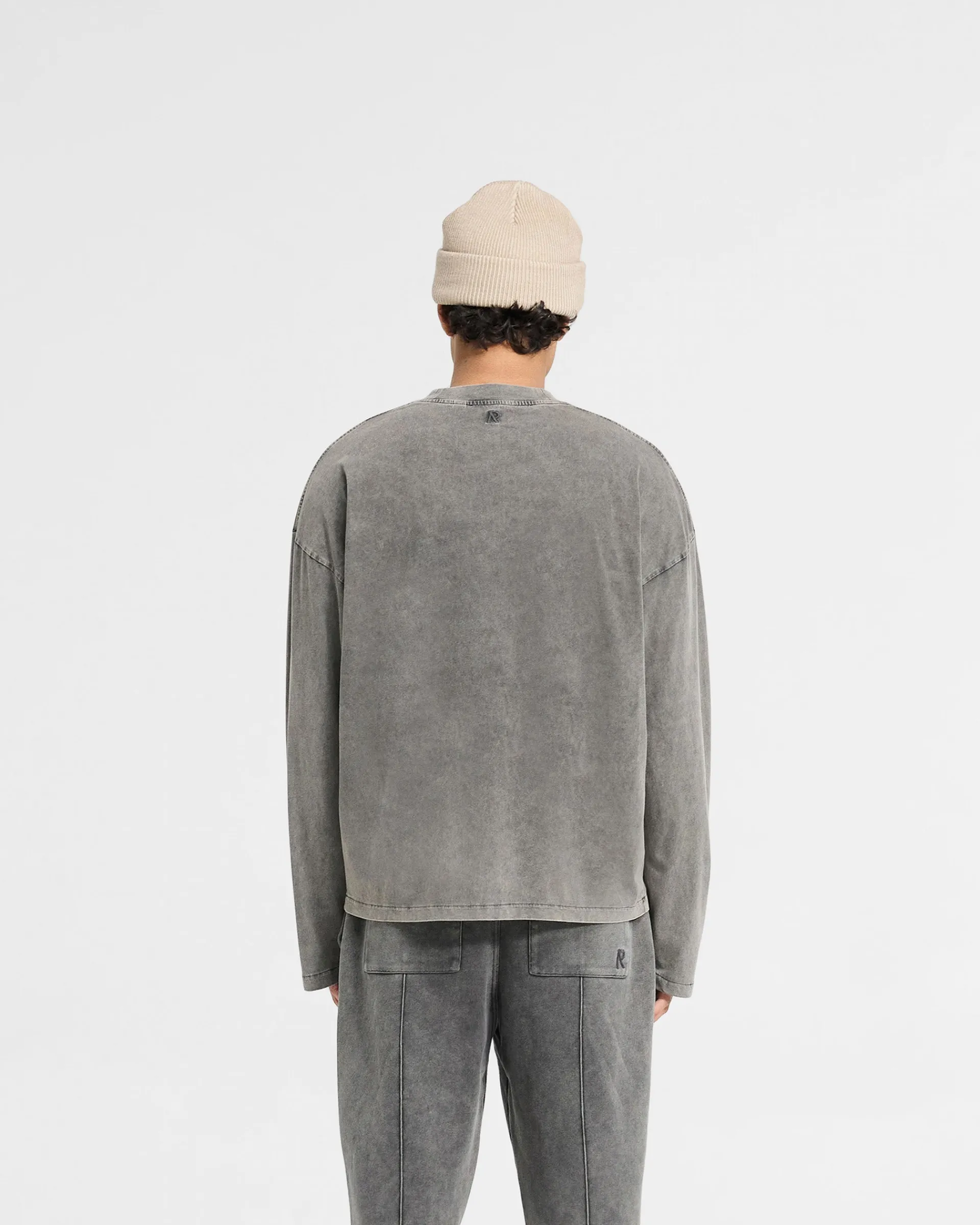 Represent Initial Long Sleeve Open Cuff T-Shirt - Vintage Grey> T-Shirts
