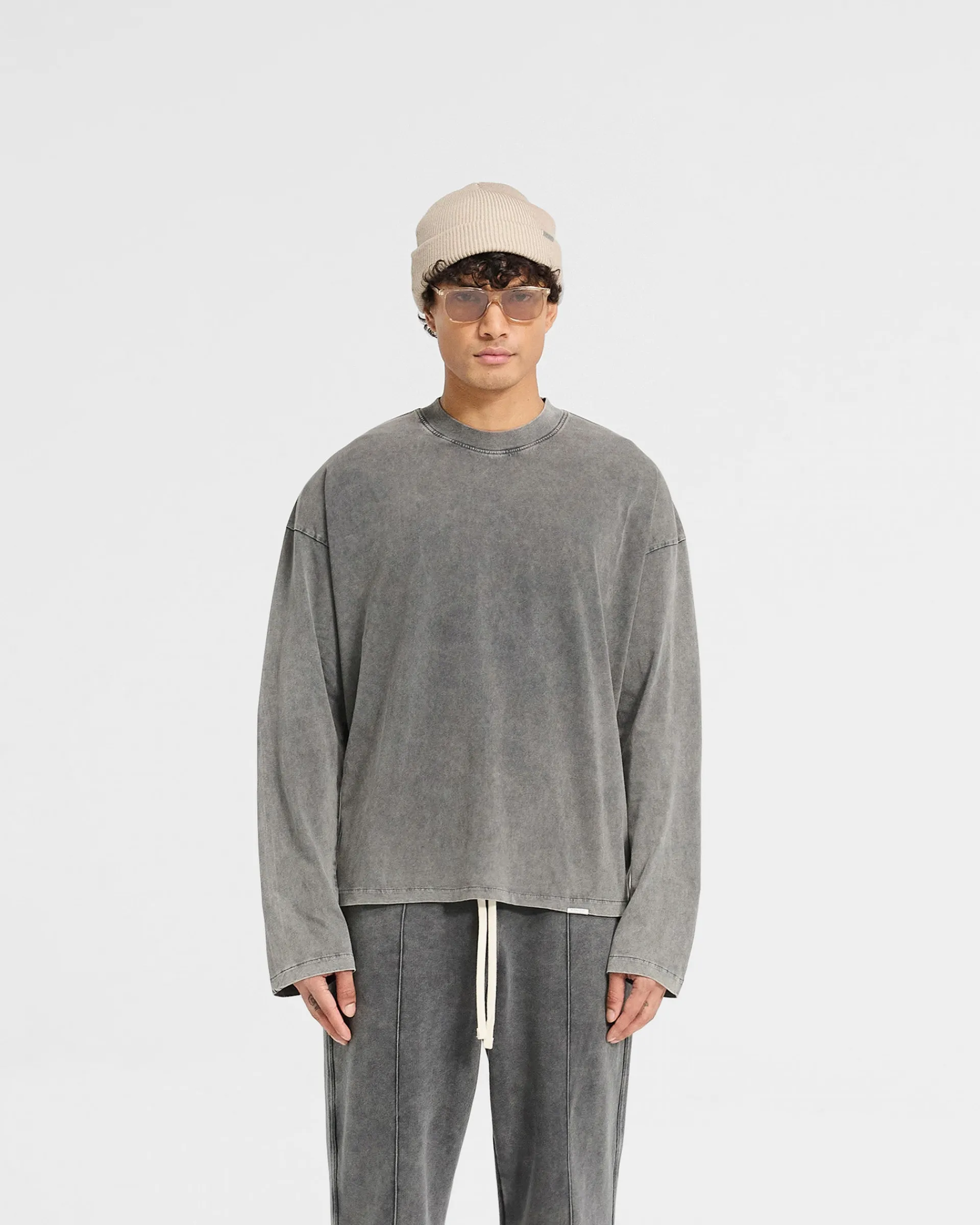 Represent Initial Long Sleeve Open Cuff T-Shirt - Vintage Grey> T-Shirts