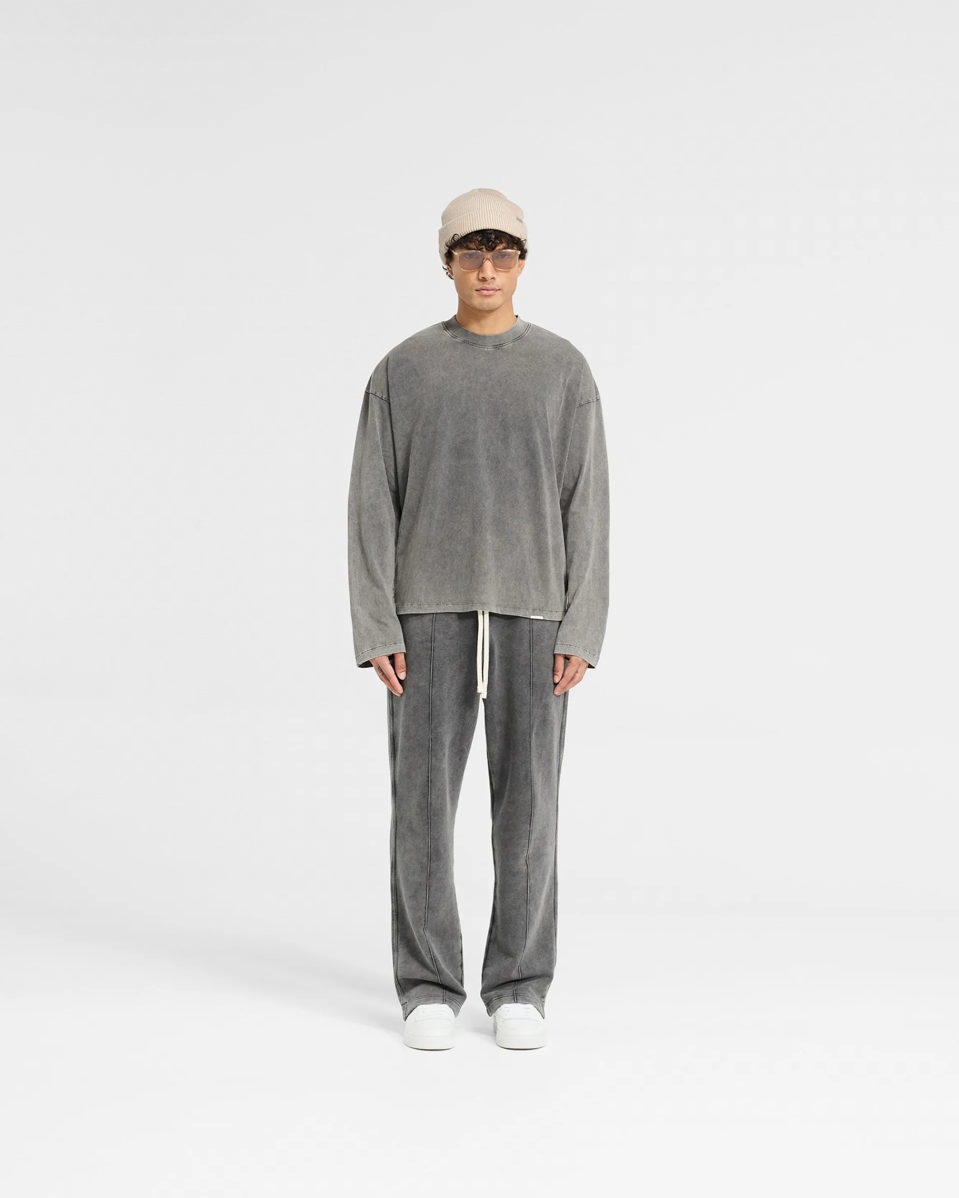 Represent Initial Long Sleeve Open Cuff T-Shirt - Vintage Grey> T-Shirts