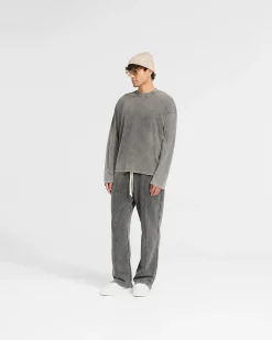 Represent Initial Long Sleeve Open Cuff T-Shirt - Vintage Grey><noscript><img width=