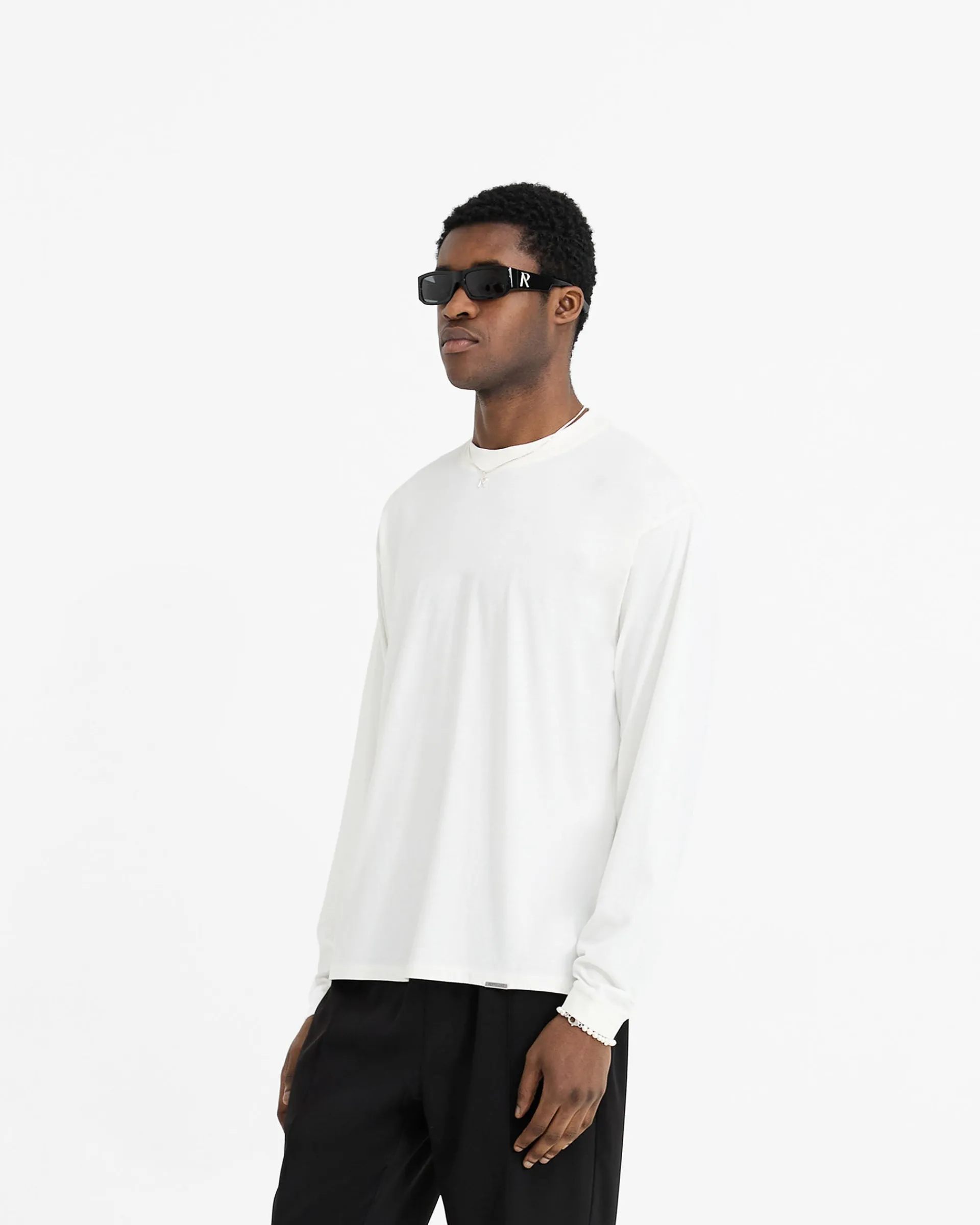 Represent Initial Long Sleeve T-Shirt - Flat White> T-Shirts