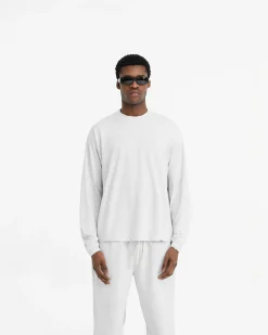 Represent Initial Long Sleeve T-Shirt - Ice Grey Marl><noscript><img width=